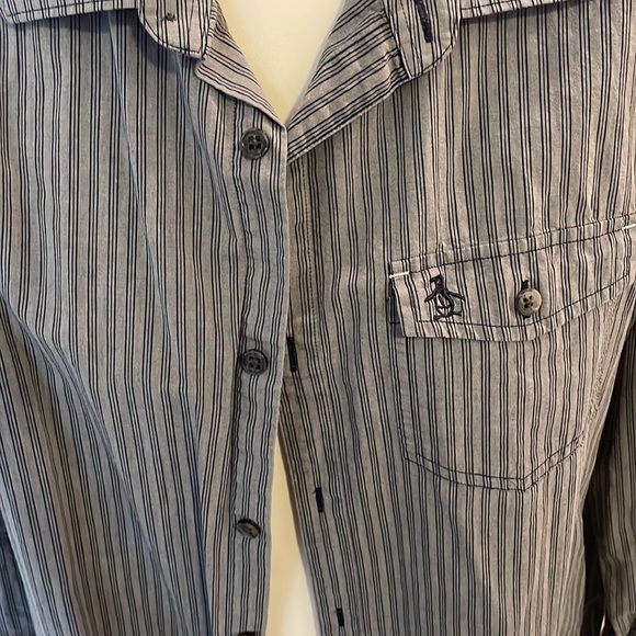 Penguin Blue Button Down , Size M - Picture 2 of 4